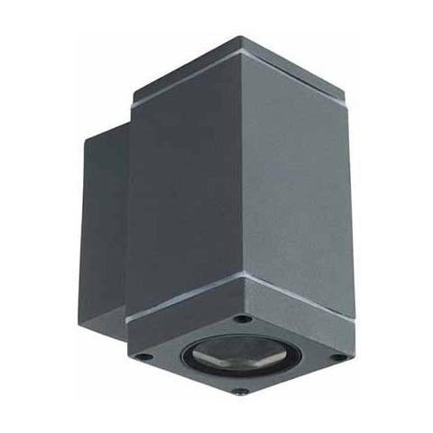 V-tac Vt-841 Portalampada Wall Light Da Muro In Alluminio Quadrato Grigio Opaco 1xgu10 Ip44 - Sku 8626 - Foto 1