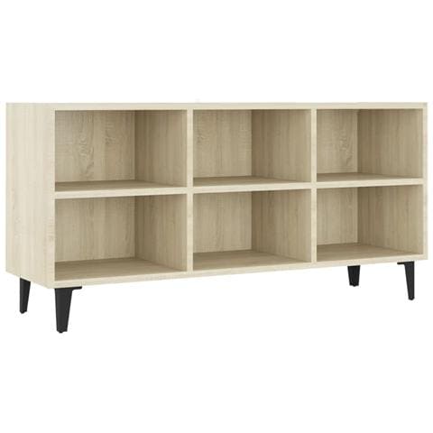 Mobile TV con Gambe in Metallo Rovere Sonoma 103,5x30x50 cm - Foto 2