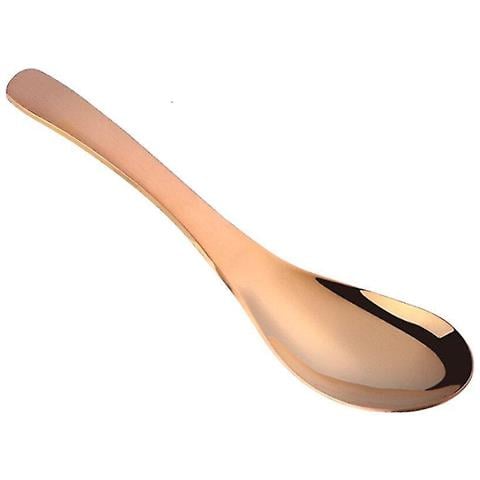 SLD 2 % Cuc Cucchiaio In Acciaio Inossidabile Cucchiaio Rotondo Insalata In Oro Zuppa Di Riso Piccola Per Il Lusso Del Gelato