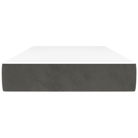 Materasso A Molle Grigio Scuro 90x200x20 Cm In Velluto - Foto 2