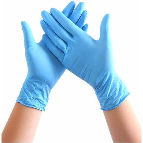 100 X Guanti In Nitrile Blu Monouso Usa E Getta Antistrappo Senza Polvere Tg. S - Foto 5