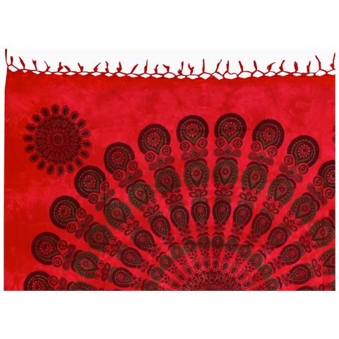 BIANCHERIAWEB Telo Mare Spiaggia Grande Antisabbia Parasole Modello Batik Pavone Pavone Rosso BIANCHERIAWEB Telo Mare Spiaggia Grande Antisabbia Parasole Modello Batik Pavone Pavone Rosso