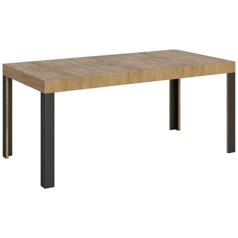 Tavolo Allungabile 90x180/284 Cm Linea Telaio Antracite - Quercia Natura - Foto 6