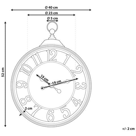 Orologio Da Parete Marrone Ø 52 Cm Alcoba - Foto 5