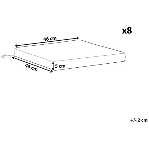Set Di 8 Cuscini Per Sedie Bianco Sassari - Foto 2