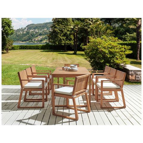 Set Di 8 Cuscini Per Sedie Bianco Sassari - Foto 1