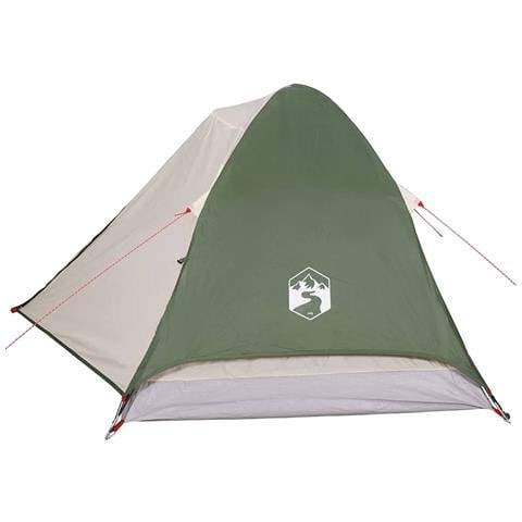 Tenda Da Campeggio A Cupola Per 4 Persone Verde Impermeabile - Foto 10