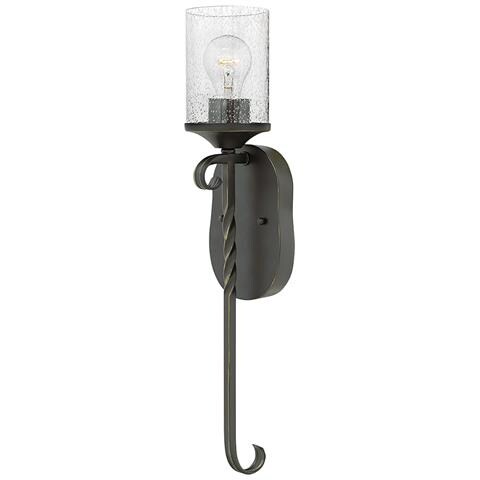 Applique Industrial Nordico Casa Alluminio Nero Antico Vetro 1 Luce E27 - Foto 1