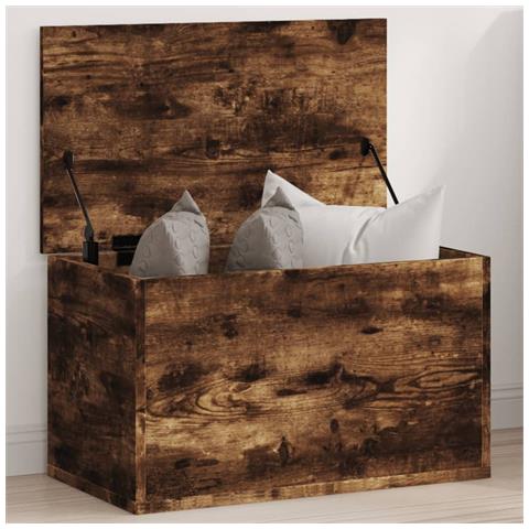 Contenitore Portaoggetti Rovere Fumo 60x35x35 Cm In Truciolato - Foto 1