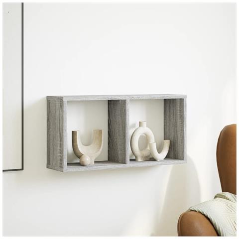 Mobile A Parete 60x16x30 Cm Grigio Sonoma In Legno Multistrato - Foto 3