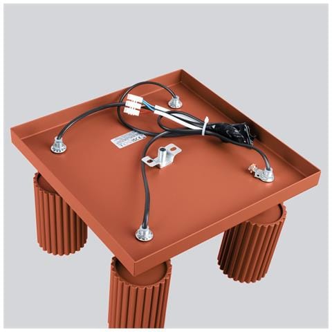 Lampada Da Soffitto Karbon 4 Rosso Ocra Sl. 1640 - Minimalista Lampada Da Soffitto Ocra Rossa 16.5x25x25 Cm - Foto 8
