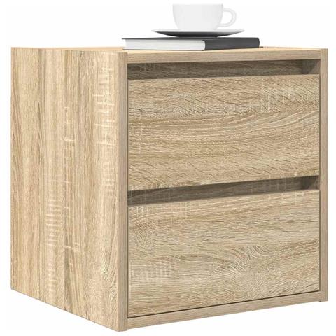 Comodino a Muro Rovere Sonoma 38x34x40 cm - Foto 9