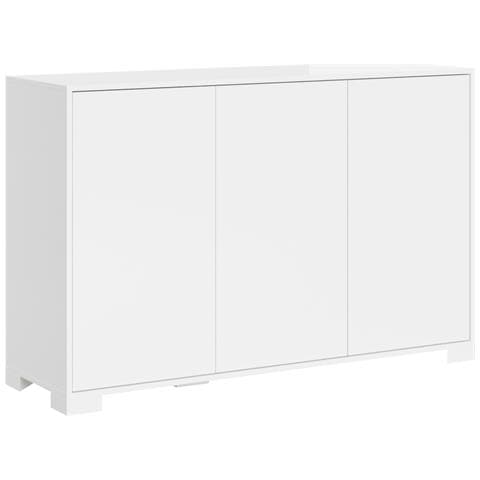 Madia 3 Ante 130x40x83 Cm Lumina Bianco Lucido - Foto 1