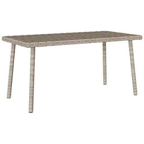 Tavolino Da Giardino Rettangolare Grigio Chiaro 80x40x37 Cm - Foto 1