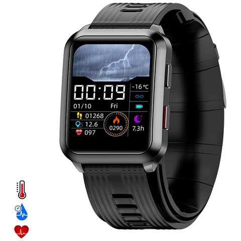 Smartwatch P60 Con Pompa D'aria E Pallone Per Test Di Pressione Sanguigna Reale. Termometro Corporeo, Frequenza Respiratoria. - Foto 1
