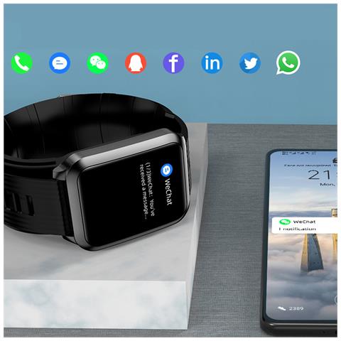 Smartwatch P60 Con Pompa D'aria E Pallone Per Test Di Pressione Sanguigna Reale. Termometro Corporeo, Frequenza Respiratoria. - Foto 7