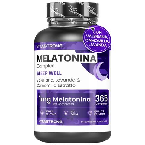 Melatonina Complex - 365 Microcompresse, 1mg Di Melatonina, Camomilla, Valeriana, Lavanda, Vitamina B6 - Foto 1