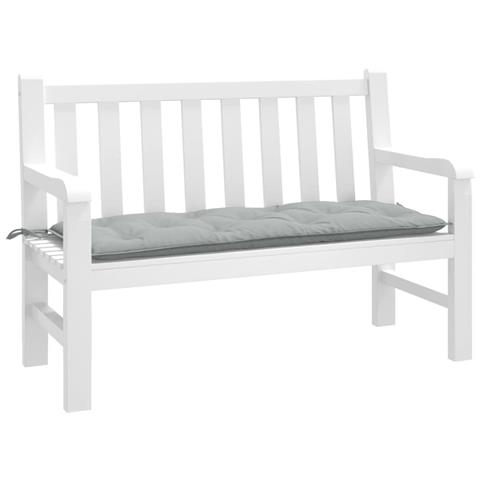 Cuscino Panca Giardino Grigio Chiaro Mélange 120x50x7cm Tessuto - Foto 8
