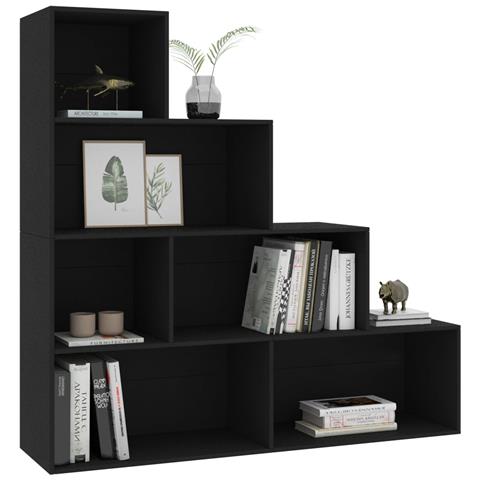 Lusso Casadino -  Libreria/divisorio Nero 155x24x160 Cm In Legno Multistrato - Foto 2