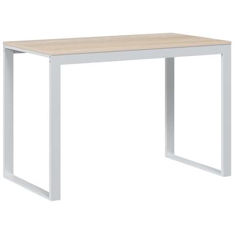 Lusso Casadino - Scrivania Computer Bianca E Rovere 110x60x73 Legno Multistrato - Foto 1