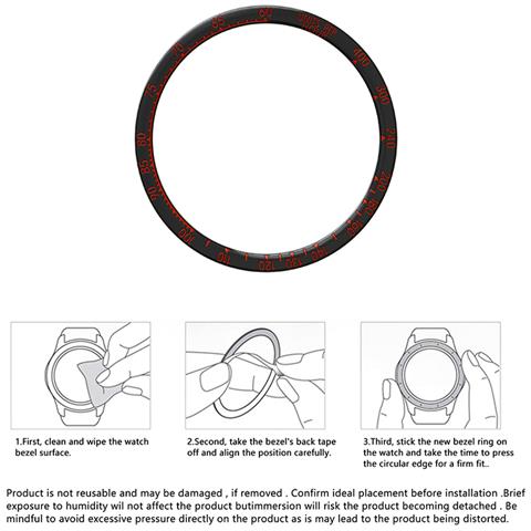 Anello Della Lunetta Nero E Rosso Per Fenix 8 (51mm) - Edizione Colorata - Foto 3