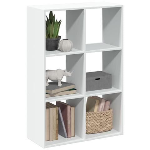 Libreria Divisorio Bianca 69,5x29x103,5 cm in Truciolato - Foto 2