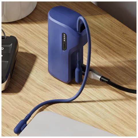 Powerbank Thumboost Da 5000 Mah Con 2 Porte Usb-c Da 20 W E Cavo Usb-c, Blu - Foto 5