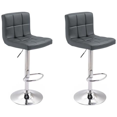 Set Di 2 Sgabelli Da Bar Grigi Mike - Foto 1
