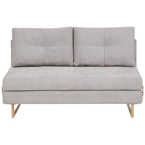 Divano Letto 3 Posti Jerslev Tessuto Grigio - Foto 2