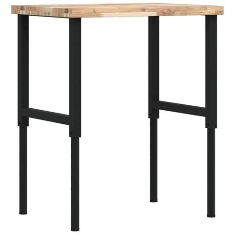 Banco Lavoro 80x60x(73-99,5) cm Legno di Faggio Rettangolare - Foto 1