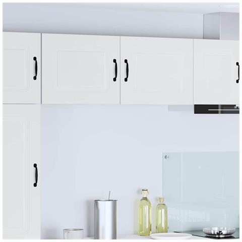 Pensile cucina con porta 2 pcs Bianco Lucido 50 x 31 x 40 cm - Foto 2