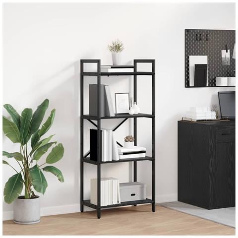 Libreria Rovere Nero 56 x 34 x 133,5 cm Legno multistrato - Foto 2