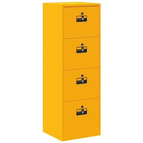 Armadio per File con cassetto Giallo senape 44 x 50 x 106.5 cm - Foto 1