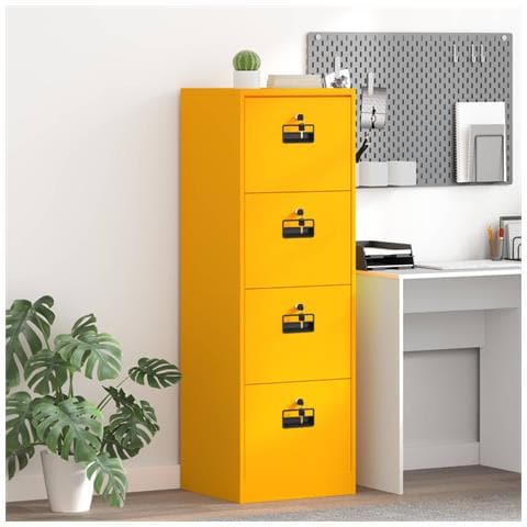 Armadio per File con cassetto Giallo senape 44 x 50 x 106.5 cm - Foto 2
