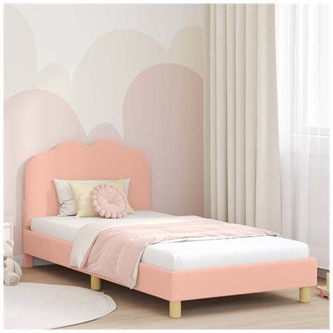 Struttura letto bambini con testata Rosa 80 x 200 cm - Foto 2