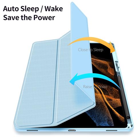 Cover per Galaxy Tab S9 Ultra - Pelle /PU, Blu - Foto 2