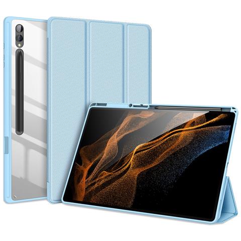 Cover per Galaxy Tab S9 Ultra - Pelle /PU, Blu - Foto 1