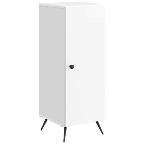 Credenza Bianco Lucido 33 x 34,5 x 90 cm Legno ingegnerizzato - Foto 1