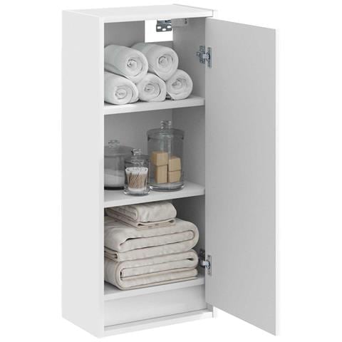 Mobile lavabo da parete Bianco 35 x 20 x 81 cm - Foto 2