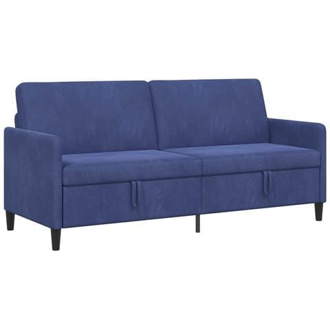 Divano con Storage Blu Polizia 192 x 78 x 87 cm Poliestere - Foto 1