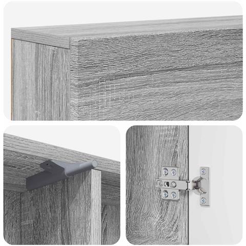 Cornice per camino Sonoma grigio 102 x 18 x 100,5 cm - Foto 9