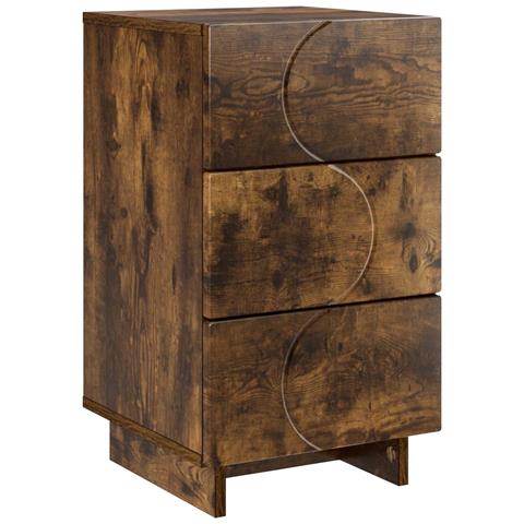Comodino Rovere affumicato 33,5 x 34,5 x 60 cm Legno composito - Foto 1