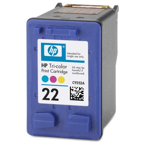 C9352aE#aBE Cartuccia Ink Originale 22 a Colori per HP Deskjet Serie D / F / PSC Capacità 165 Pagine - Foto 2