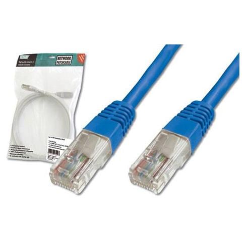 Cavo Rete Utp Cat. 5E Non Schermato - Lunghezza Mt. 0,5 - Colore Blu - Foto 1