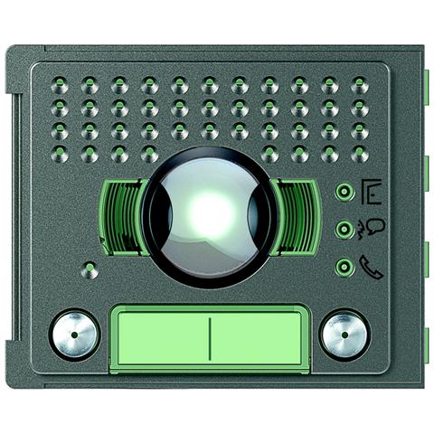 Frontale A / v Grandangolare 2 Pulsanti Su Colonna Doppia Finitura Robur - Foto 1