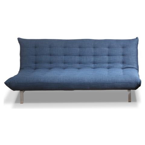 Vente,Unique Divano,letto Modulare In Tessuto Hornet , Colore Blu.