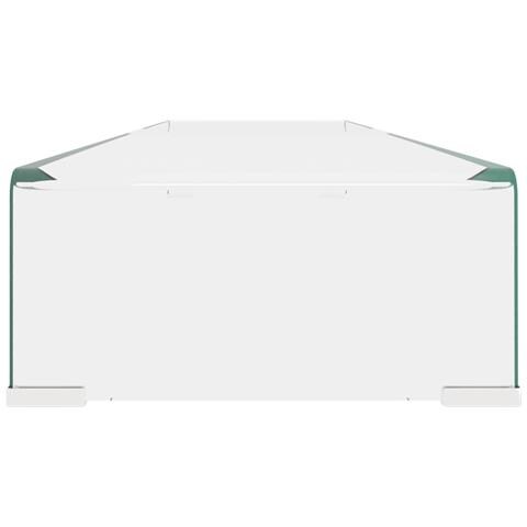 Mobile /Rialzo Porta TV in Vetro Trasparente 120x30x13 cm - Foto 2