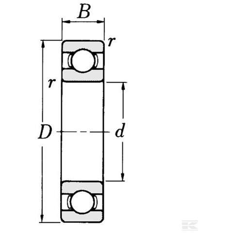Cuscinetto A Sfere A Gola Profonda 6205 2rs Gopart Interno 25 Mm - Foto 2