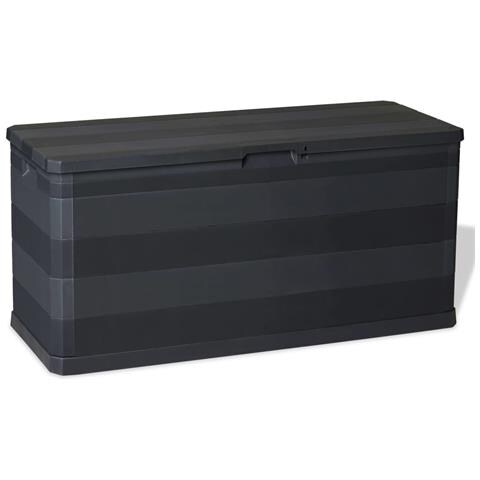 Baule da Giardino Nero 117x45x56 cm - Foto 1