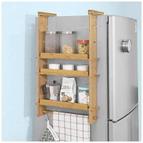 Design a Due Strati Suszian Porta lattine Doppio per Frigorifero con rotelle